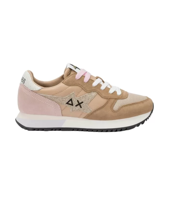 Sneakers Donna rosa /beige in tessuto Z35212 STARGIRL GLITTER|SUN68 Sneakers Donna rosa /beige in tessuto Z35212 STARGIRL GLITTER|SUN68