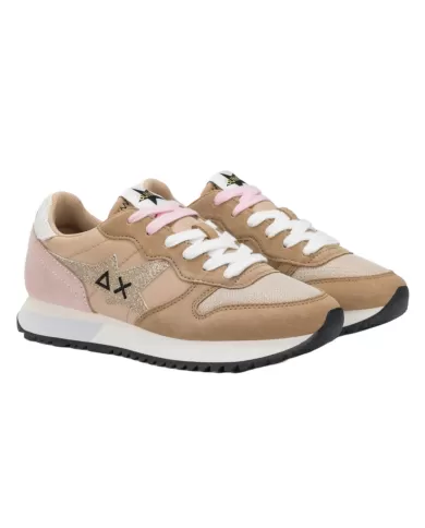 Sneakers Donna rosa /beige in tessuto Z35212 STARGIRL GLITTER|SUN68