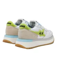 Sneakers Donna bianco/lime in tessuto Z35215 BIG STARGIRL SPONGEE|SUN68
