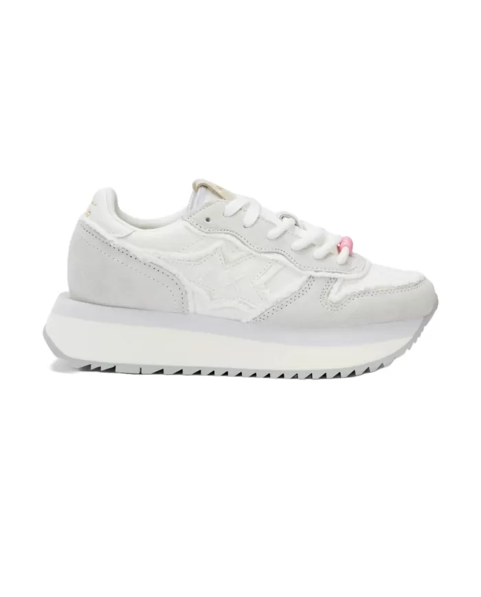 Sneakers Donna bianco panna in tessuto Z35216 BIG STARGIRL CANVA|SUN68 Sneakers Donna bianco panna in tessuto Z35216 BIG STARGIRL CANVA|SUN68