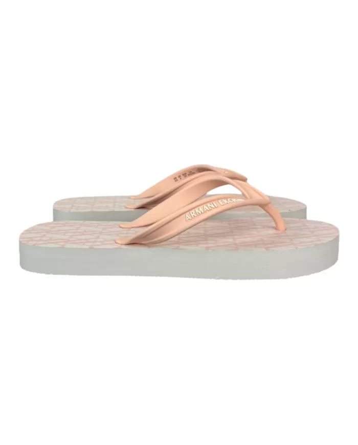 Infradito Donna bianca/rosa suola logata XDQ010 XV700|ARMANI EXCHANGE Infradito Donna bianca/rosa suola logata XDQ010 XV700|ARMANI EXCHANGE