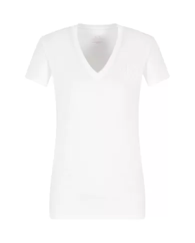 T-shirt Donna bianca scollo a V XW000606 AF10355|ARMANI EXCHANGE T-shirt Donna bianca scollo a V XW000606 AF10355|ARMANI EXCHANGE