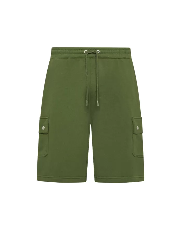 Bermuda Uomo verde in cotone stile cargo F35137|SUN68 Bermuda Uomo verde in cotone stile cargo F35137|SUN68