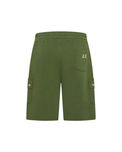 Bermuda Uomo verde in cotone stile cargo F35137|SUN68