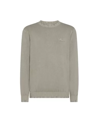 Maglia Uomo grigio chiaro in cotone K35133|SUN68 Maglia Uomo grigio chiaro in cotone K35133|SUN68