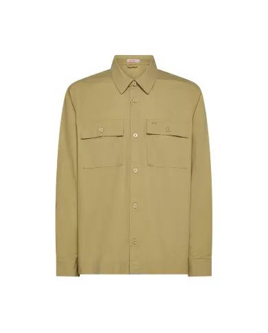 Camicia Uomo beige in cotone con tasconi S35113|SUN68