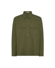 Camicia Uomo verde militare in cotone con tasconi S35113|SUN68 Camicia Uomo verde militare in cotone con tasconi S35113|SUN68