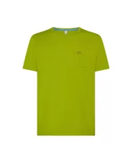 T-shirt Uomo verde oliva con taschino T35101|SUN68