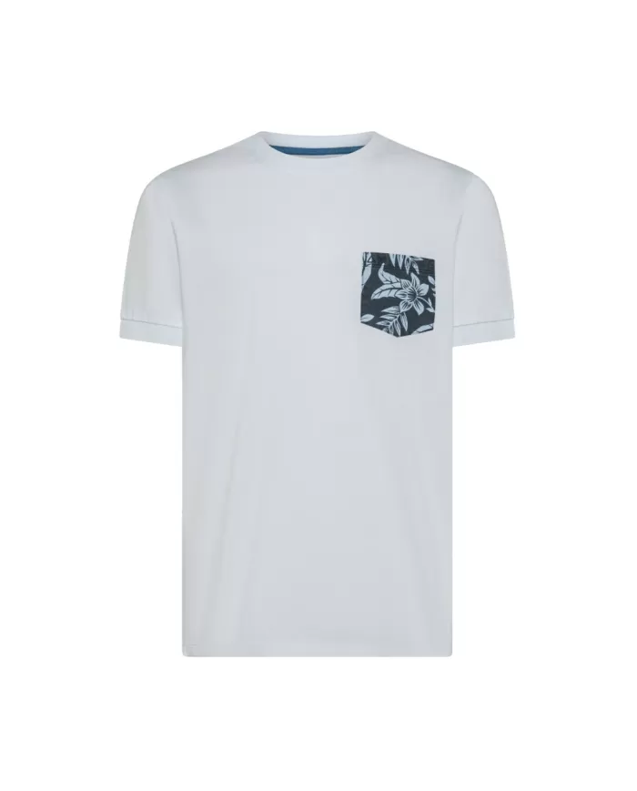 T-shirt Uomo bianca con taschino a fantatsia T35103|SUN68 T-shirt Uomo bianca con taschino a fantatsia T35103|SUN68