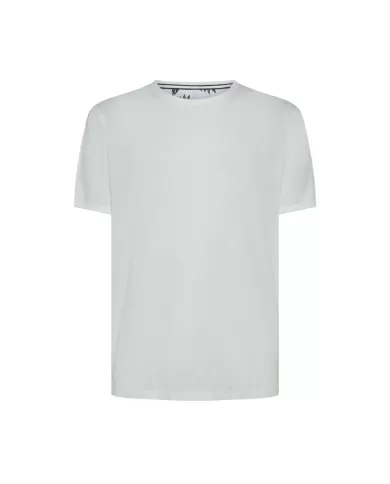 T-shirt Uomo bianca in cotone fiammato regular fit T35118|SUN68