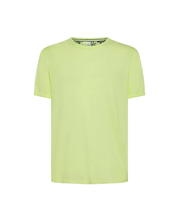T-shirt Uomo verde oliva in cotone fiammato regular fit T35118|SUN68 T-shirt Uomo verde oliva in cotone fiammato regular fit T35118|SUN68