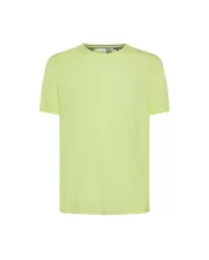 T-shirt Uomo verde oliva in cotone fiammato regular fit T35118|SUN68