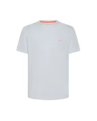 T-shirt Uomo bianca in cotone con logo fluo T35123|SUN68