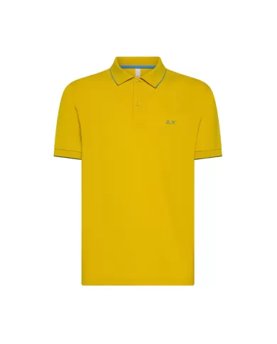 Polo Uomo gialla in cotone regular fit A35110|SUN68