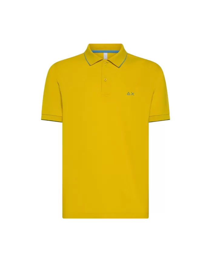 Polo Uomo gialla in cotone regular fit A35110|SUN68 Polo Uomo gialla in cotone regular fit A35110|SUN68