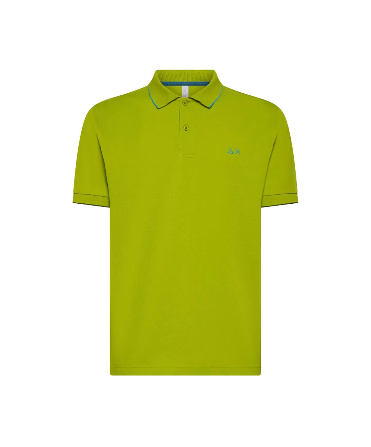 SUN68 Polo Uomo A35110 PE 2025 cotone regular con dettaglio small stripes 42 OLI - Imagen 2 de 2