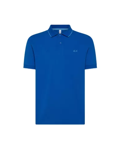 Polo Uomo blu royal in cotone regular fit A35110|SUN68