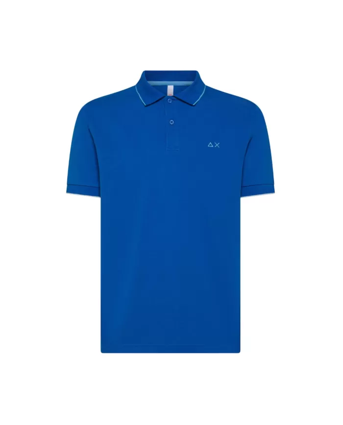 Polo Uomo blu royal in cotone regular fit A35110|SUN68 Polo Uomo blu royal in cotone regular fit A35110|SUN68