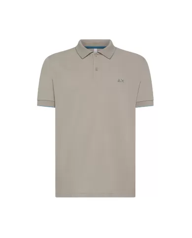 Polo Uomo grigio chiaro in cotone regular fit A35110|SUN68