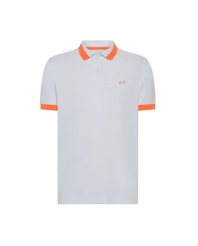 Polo Uomo bianca con bande fluo A35121|SUN68