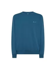 Felpa Uomo blu avio in cotone F35103|SUN68 Felpa Uomo blu avio in cotone F35103|SUN68