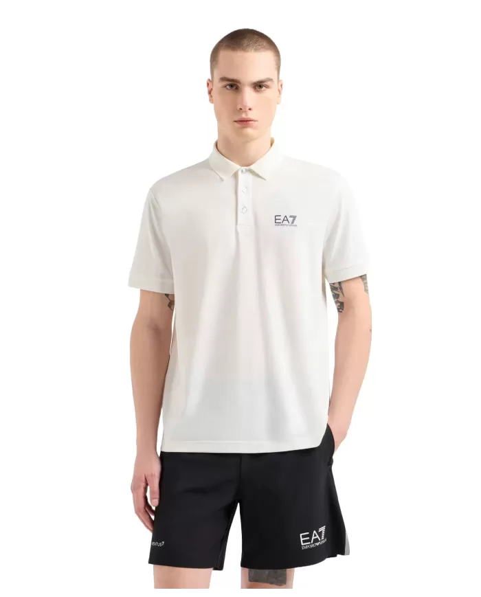 Polo Uomo bianca in cotone 7M000182 AF10373|EA7 Polo Uomo bianca in cotone 7M000182 AF10373|EA7