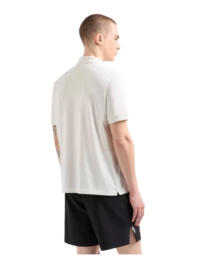 Polo Uomo bianca in cotone 7M000182 AF10373|EA7