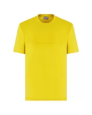 T-shirt Uomo gialla con logo a rilievo sul petto 7M000224 AF10375|EA7