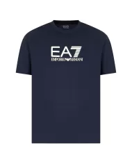 T-shirt Uomo blu scuro con logo a rilievo sul petto 7M000224 AF10375|EA7 T-shirt Uomo blu scuro con logo a rilievo sul petto 7M000224 AF10375|EA7