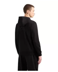 Felpa Uomo nera in cotone con cappuccio 7M000231 AF13512|EA7
