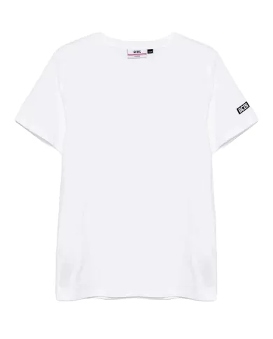 T-shirt Uomo bianca in cotone con logo A2EM2300UW1|GCDS Essential