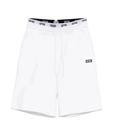 Bermuda Uomo bianco con elastico logato A2EU3116UW0|GCDS Essential