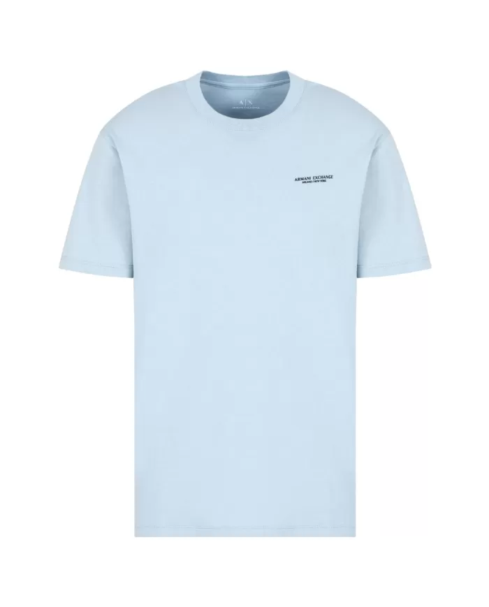 T-shirt Uomo azzurra in cotone 8NZT91 Z8H4Z|ARMANI EXCHANGE T-shirt Uomo azzurra in cotone 8NZT91 Z8H4Z|ARMANI EXCHANGE
