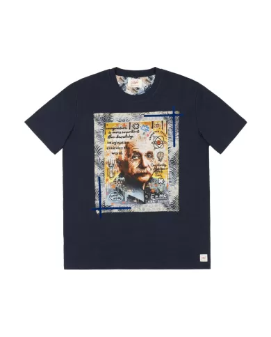 T-shirt Uomo blu in cotone con stampa ICON 347 EINSTEIN|BOB T-shirt Uomo blu in cotone con stampa ICON 347 EINSTEIN|BOB
