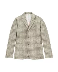 Giacca Uomo militare pied-de-poule in cotone LIGHT465|BOB Giacca Uomo militare pied-de-poule in cotone LIGHT465|BOB