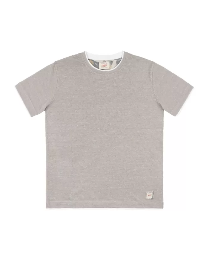 T-shirt Uomo grigio perla in lino LIN VR0323|BOB T-shirt Uomo grigio perla in lino LIN VR0323|BOB