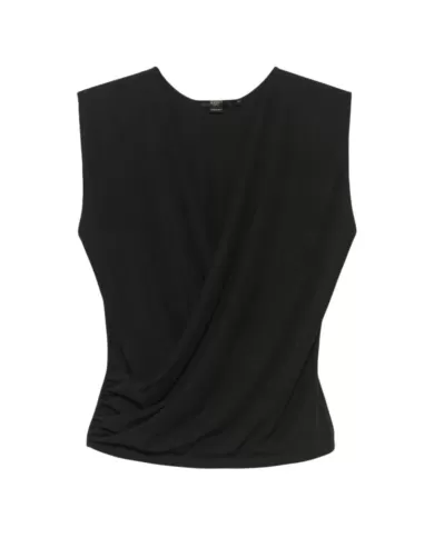 Canotta Donna nera con scollo incrociato MJ1987 890186|SEVENTY 19.70 Canotta Donna nera con scollo incrociato MJ1987 890186|SEVENTY 19.70