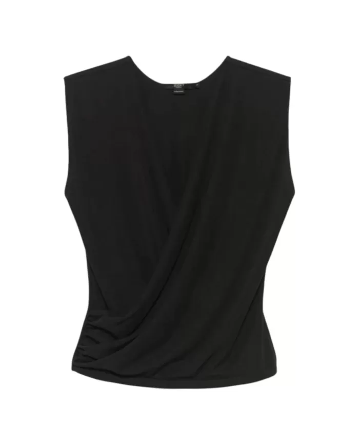 Canotta Donna nera con scollo incrociato MJ1987 890186|SEVENTY 19.70 Canotta Donna nera con scollo incrociato MJ1987 890186|SEVENTY 19.70