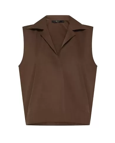 Top Donna testa di moro con colletto TO0194 22065|SEVENTY 19.70 Top Donna testa di moro con colletto TO0194 22065|SEVENTY 19.70