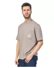 T-shirt Uomo fango con taschino logato XM000366 AF12308|ARMANI EXCHANGE
