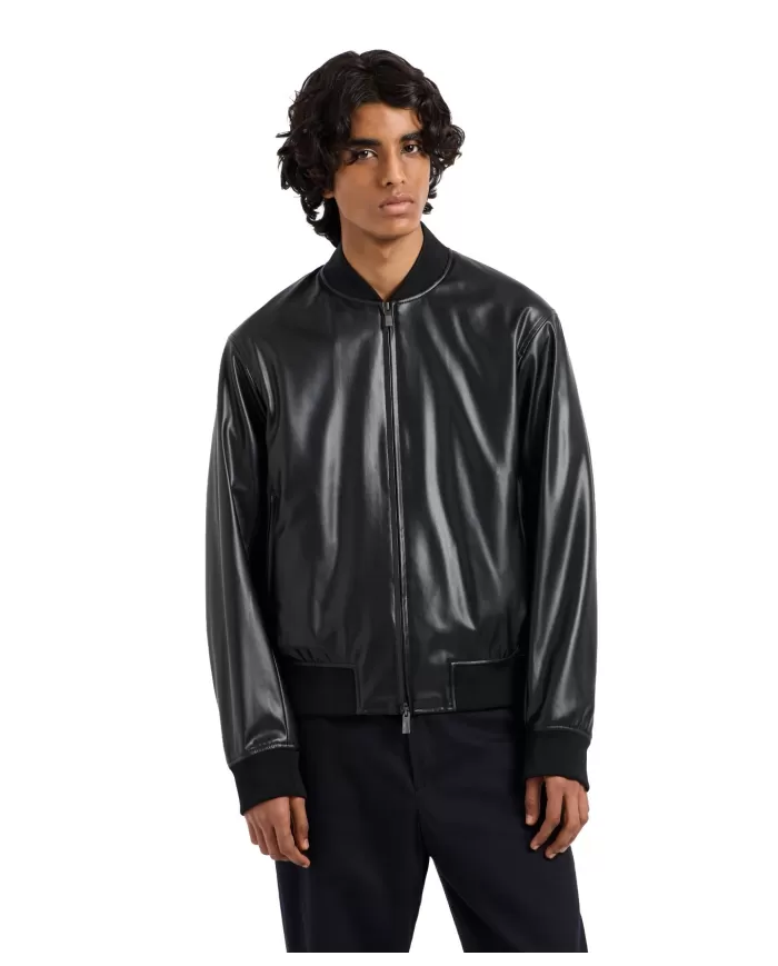 Bomber Uomo nero in ecopelle XM001241 AF14863|ARMANI EXCHANGE Bomber Uomo nero in ecopelle XM001241 AF14863|ARMANI EXCHANGE
