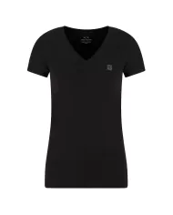 T-shirt Donna nera scollo a V XW000105 AF11929|ARMANI EXCHANGE