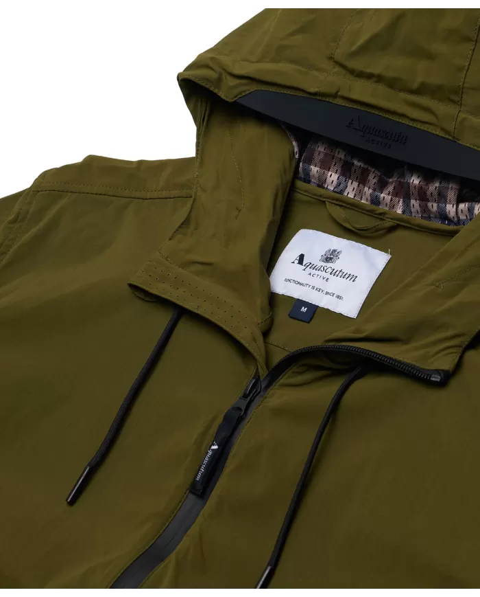 Giubbino Uomo verde militare con cappuccio AA_B004_JK006|AQUASCUTUM Giubbino Uomo verde militare con cappuccio AA_B004_JK006|AQUASCUTUM