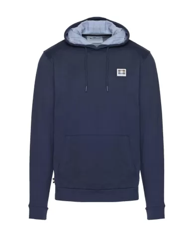 Felpa Uomo blu in cotone con cappuccio AA_B004_SW009|AQUASCUTUM