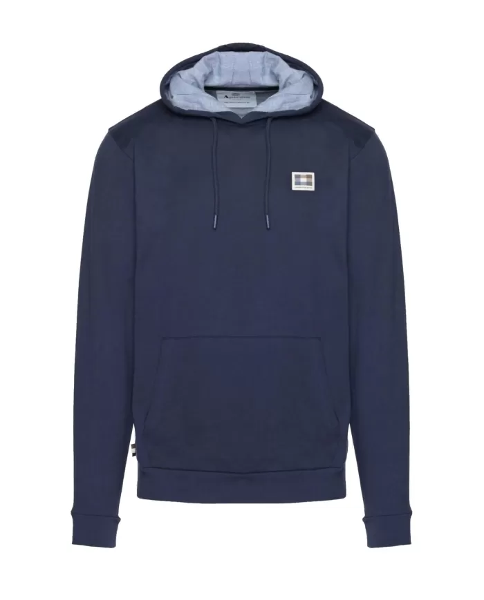 Felpa Uomo blu in cotone con cappuccio AA_B004_SW009|AQUASCUTUM Felpa Uomo blu in cotone con cappuccio AA_B004_SW009|AQUASCUTUM