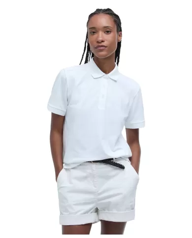Polo Donna bianca in cotone LML0886 BOWFORD|BARBOUR