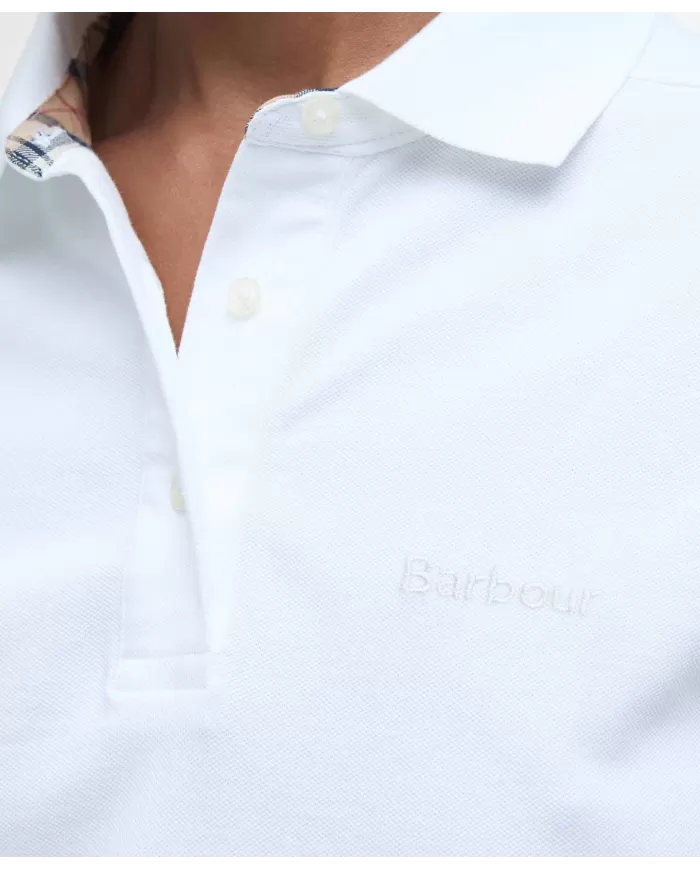 Polo Donna bianca in cotone LML0886 BOWFORD|BARBOUR