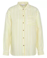 Camicia Donna rigata bianco/giallo in lino LS1590 ANNIE|BARBOUR