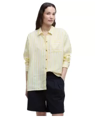 Camicia Donna rigata bianco/giallo in lino LS1590 ANNIE|BARBOUR