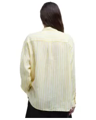 Camicia Donna rigata bianco/giallo in lino LS1590 ANNIE|BARBOUR